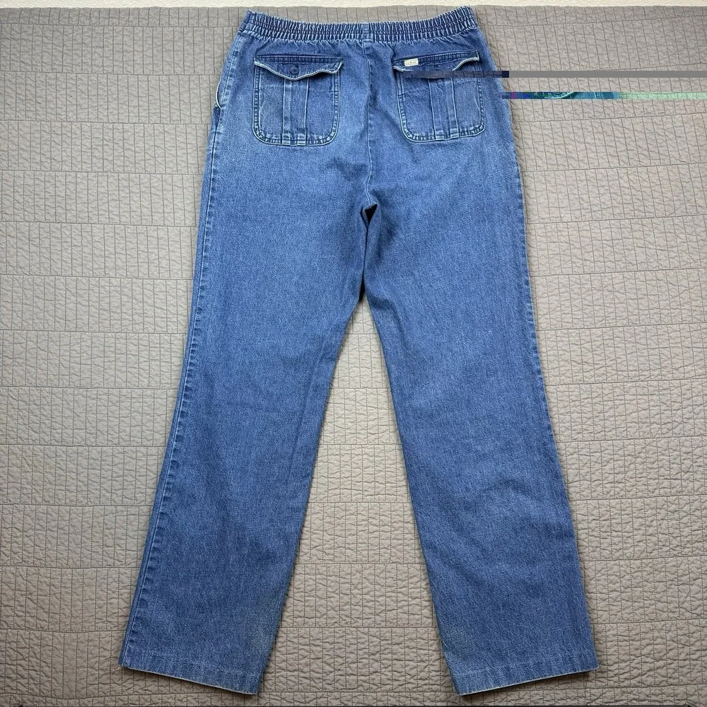 Vtg LL Bean Jeans Men's 36x34 (32x31) Blue‎ Denim Straight Leg Union Made In USA